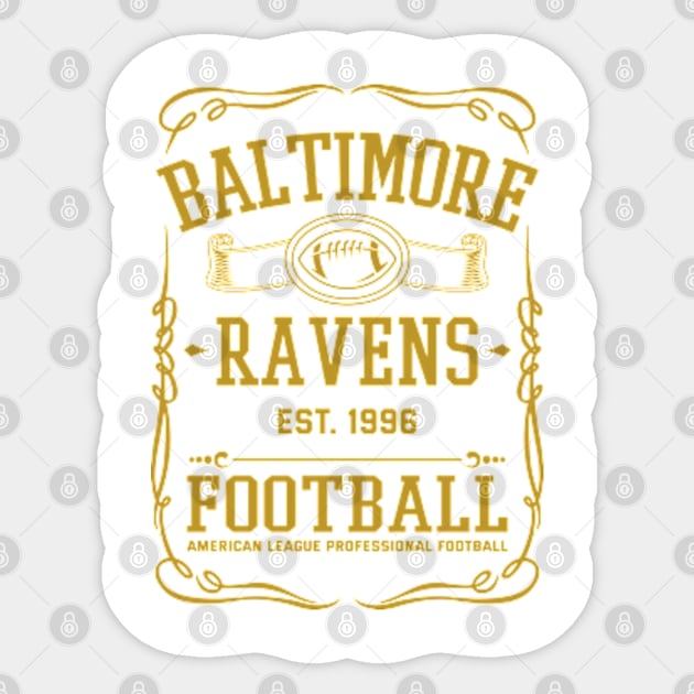 Vintage Ravens American Football Sticker by carlesclan